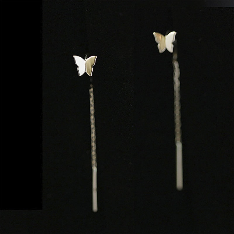(11 Choices)Long Tassel Butterfly Drop Earrings Silver Color 2020 Fashion Hanging Women Earrings Summer Jewelry Girls Party Gift